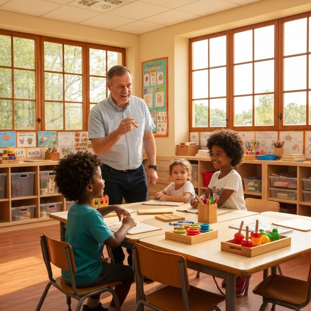 Crianças felizes aprendendo